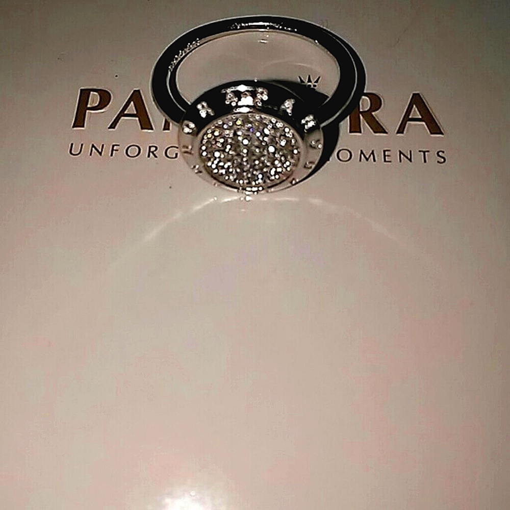 PANDORA  SIGNATURE PAV'E RING, CLEAR CZ. 💯% AUTHENTIC!!
